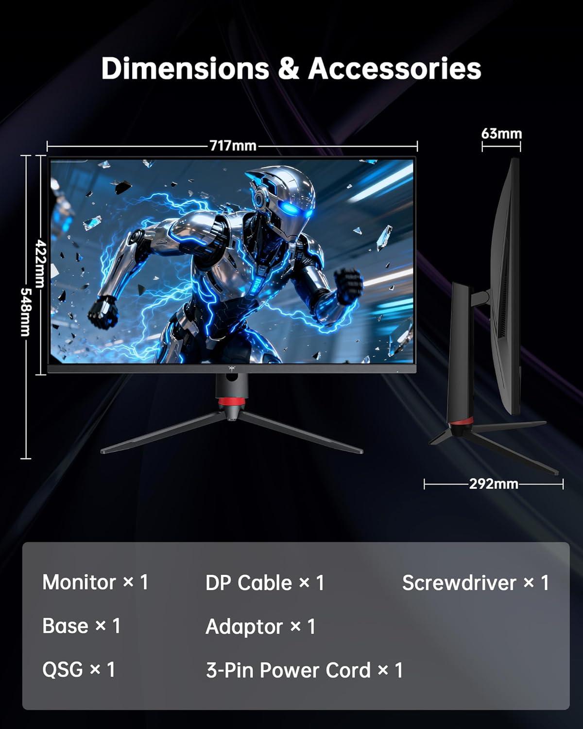 image:imageKTC 32 Inch Computer Monitor 2K 1440P IPS Monitor 120Hz Adaptive Sync 109 sRGB HDR10 Eye Care HDMI Displayport Tilt VESA Compatible 100Hz PC Monitors for Home Office Gaming White H32D632 inch