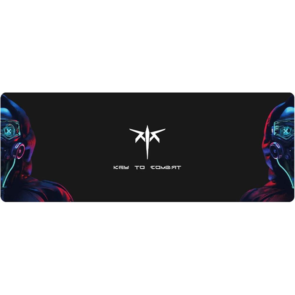 image:imageKTC Large Mouse Pad Gaming Mouse Mat with Microfiber Fabric Surface Extended Desk Mousepad with Stitched Edges NonSlip Rubber Base 275 x 118 in Black for Gamer Office Home