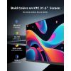 KTC 32 Inch Computer Monitor 2K – 1440P IPS Monitor 120Hz, Adaptive Sync, 109% sRGB, HDR10, Eye Care, HDMI Displayport, Tilt, VESA Compatible, 100Hz PC Monitors for Home Office Gaming, White, H32D6(32 inch)