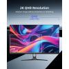 KTC 32 Inch Computer Monitor 2K – 1440P IPS Monitor 120Hz, Adaptive Sync, 109% sRGB, HDR10, Eye Care, HDMI Displayport, Tilt, VESA Compatible, 100Hz PC Monitors for Home Office Gaming, White, H32D6(32 inch)