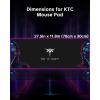KTC Large Mouse Pad Gaming, Mouse Mat with Microfiber Fabric Surface, Extended Desk Mousepad with Stitched Edges, Non-Slip Rubber Base, 27.5 x 11.8 in, Black, for Gamer Office Home