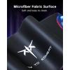 KTC Large Mouse Pad Gaming, Mouse Mat with Microfiber Fabric Surface, Extended Desk Mousepad with Stitched Edges, Non-Slip Rubber Base, 27.5 x 11.8 in, Black, for Gamer Office Home