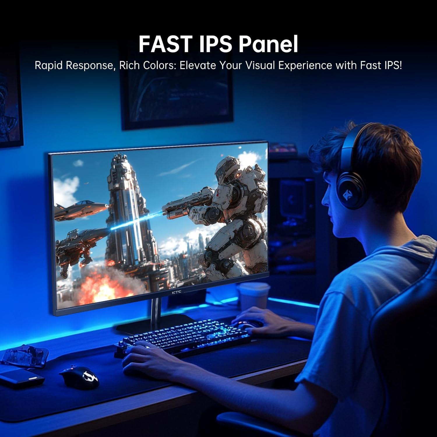 image:imageKTC 24 Inch QHD 100Hz Computer Monitor IPS 2K 13001 Contrast AntiBlue Light Screen 122 sRGB FreeSync amp GSync Compatible HDMI20 amp Display Port 14 PC Monitor for Gaming Office Work H24T2724 inch