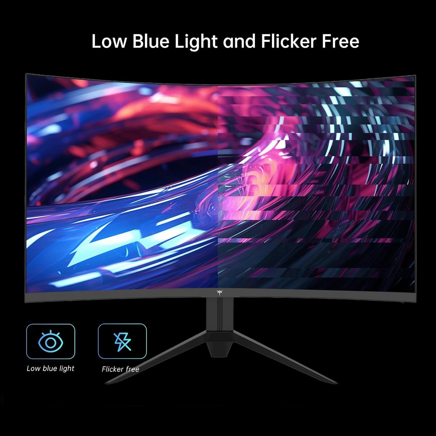 image:imageKTC 24 Inch QHD 100Hz Computer Monitor IPS 2K 13001 Contrast AntiBlue Light Screen 122 sRGB FreeSync amp GSync Compatible HDMI20 amp Display Port 14 PC Monitor for Gaming Office Work H24T2732 inch