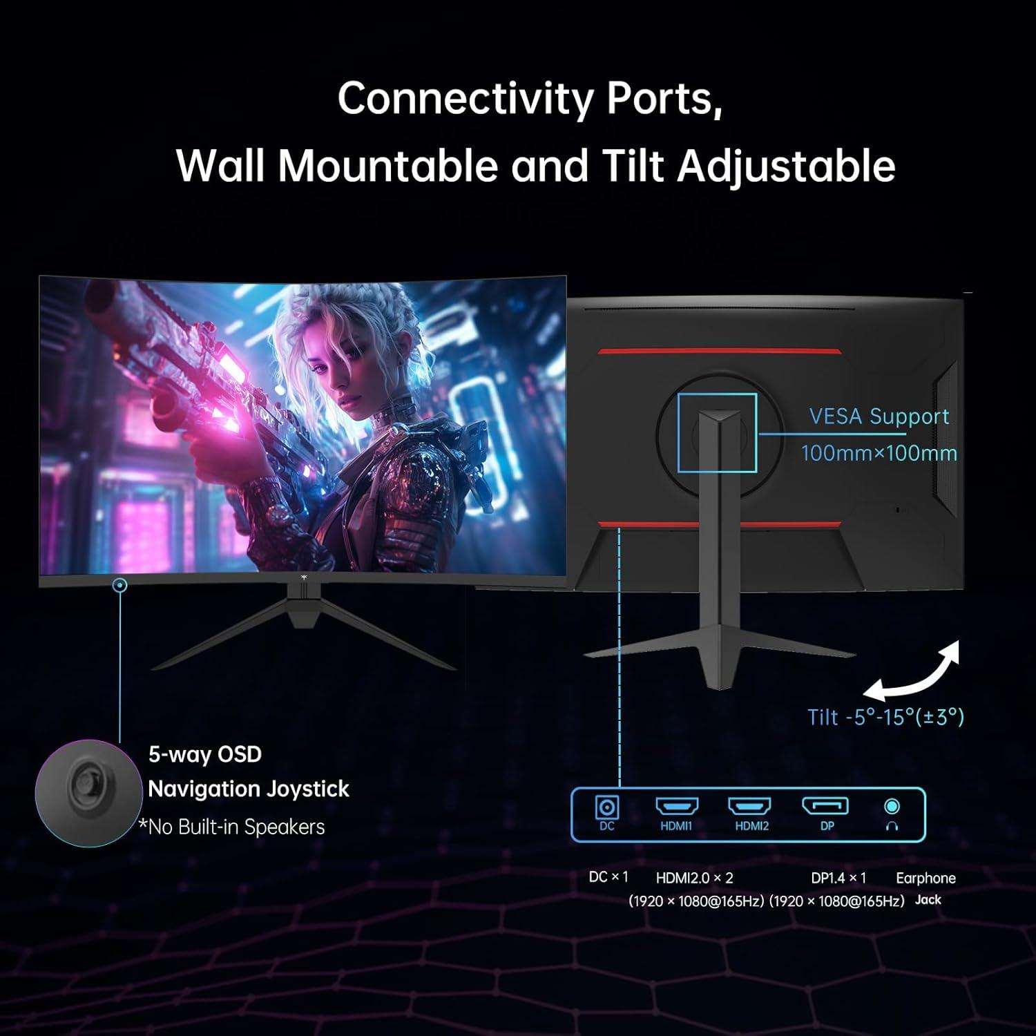 image:imageKTC 24 Inch QHD 100Hz Computer Monitor IPS 2K 13001 Contrast AntiBlue Light Screen 122 sRGB FreeSync amp GSync Compatible HDMI20 amp Display Port 14 PC Monitor for Gaming Office Work H24T2732 inch