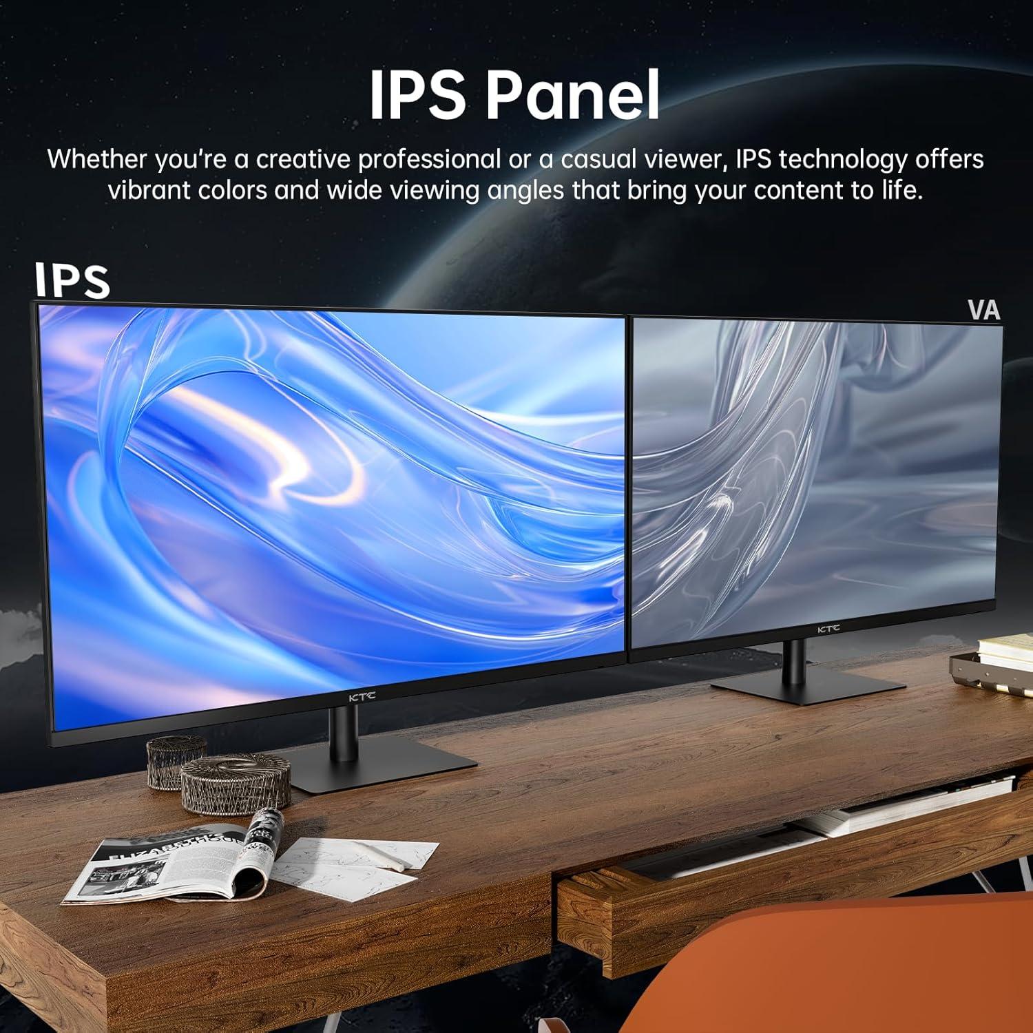 image:imageKTC 24 Inch QHD 100Hz Computer Monitor IPS 2K 13001 Contrast AntiBlue Light Screen 122 sRGB FreeSync amp GSync Compatible HDMI20 amp Display Port 14 PC Monitor for Gaming Office Work H24T2732 inch