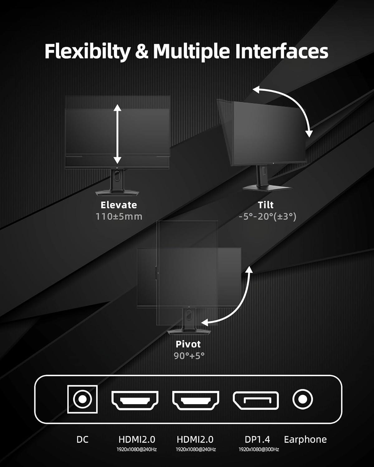 image:imageKTC 24 Inch QHD 100Hz Computer Monitor IPS 2K 13001 Contrast AntiBlue Light Screen 122 sRGB FreeSync amp GSync Compatible HDMI20 amp Display Port 14 PC Monitor for Gaming Office Work H24T27245 inch