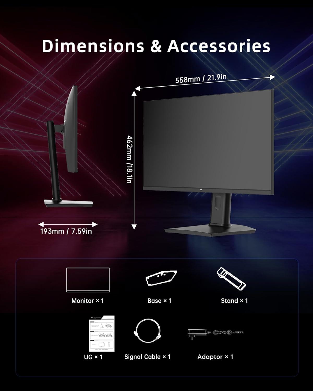 image:imageKTC 24 Inch QHD 100Hz Computer Monitor IPS 2K 13001 Contrast AntiBlue Light Screen 122 sRGB FreeSync amp GSync Compatible HDMI20 amp Display Port 14 PC Monitor for Gaming Office Work H24T27245 inch