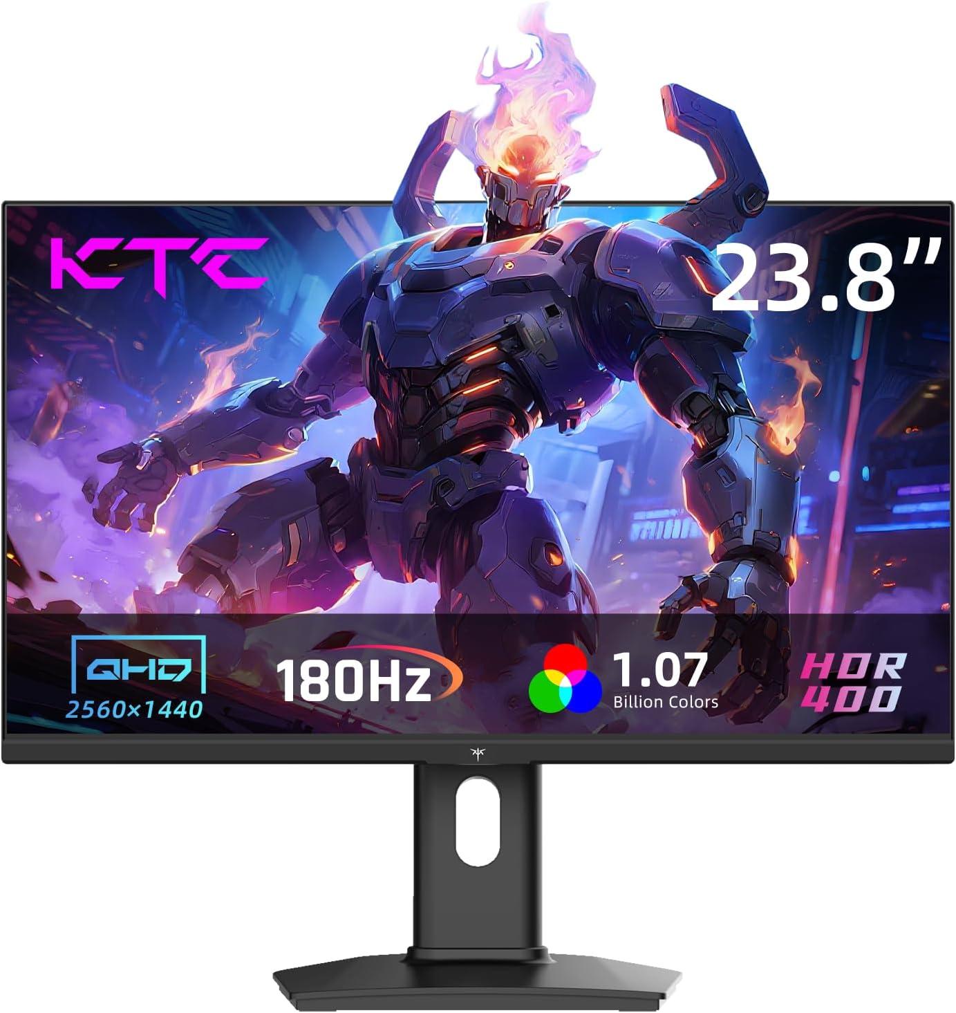 image:imageKTC 32 inch Curved Gaming Monitor 180Hz 1ms MPRT 2K 1440P 144Hz Monitor 1500R HVA Display FreeSync Premium HDR 120 sRGB DisplayPortHDMIUSB Vesa Support 39x39 PC Moniter for Gamers24 inch