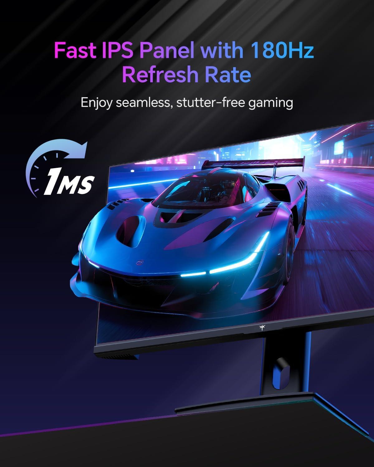 image:imageKTC 32 inch Curved Gaming Monitor 180Hz 1ms MPRT 2K 1440P 144Hz Monitor 1500R HVA Display FreeSync Premium HDR 120 sRGB DisplayPortHDMIUSB Vesa Support 39x39 PC Moniter for Gamers24 inch