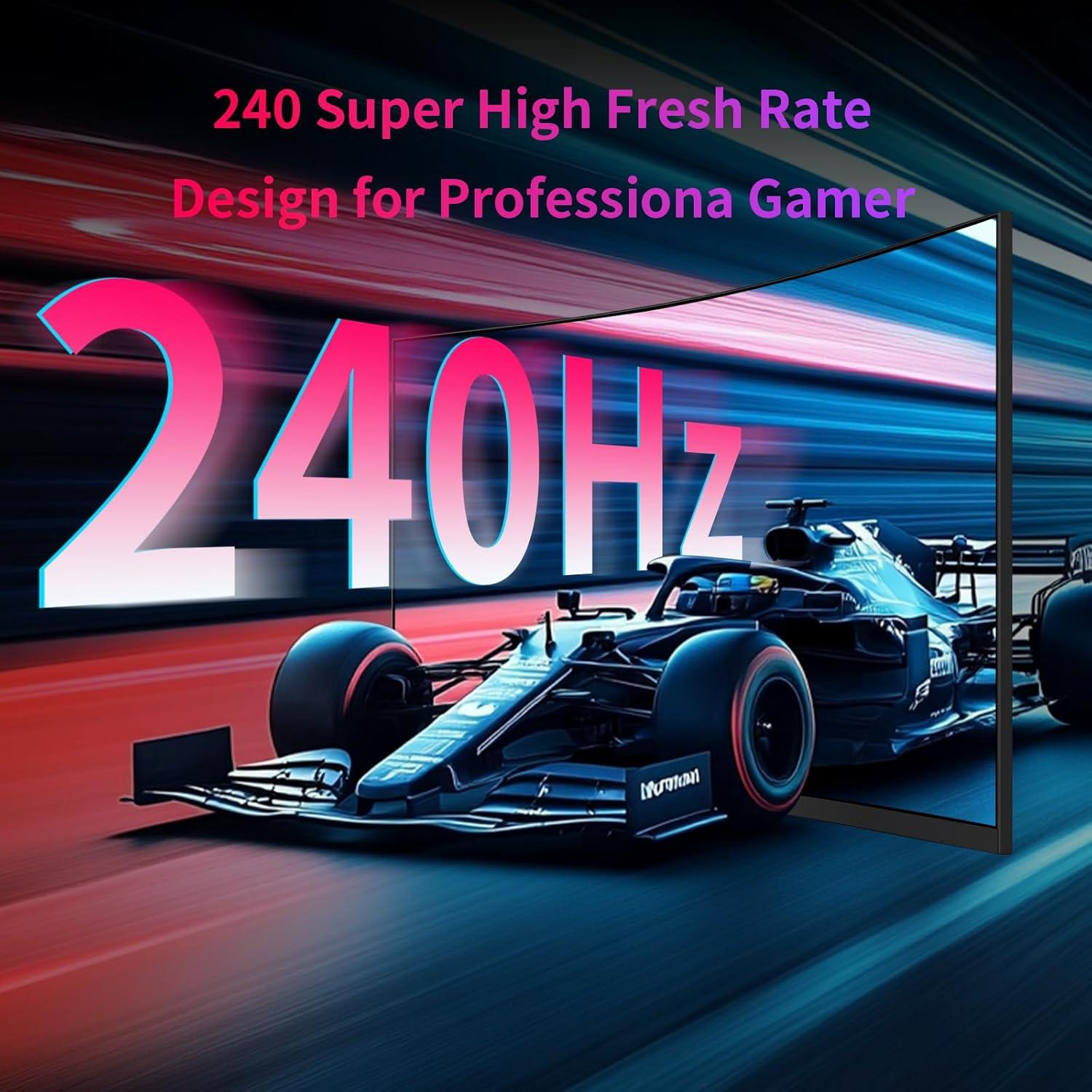 image:imageKTC 32 inch Curved Gaming Monitor 180Hz 1ms MPRT 2K 1440P 144Hz Monitor 1500R HVA Display FreeSync Premium HDR 120 sRGB DisplayPortHDMIUSB Vesa Support 39x39 PC Moniter for Gamers32 inch