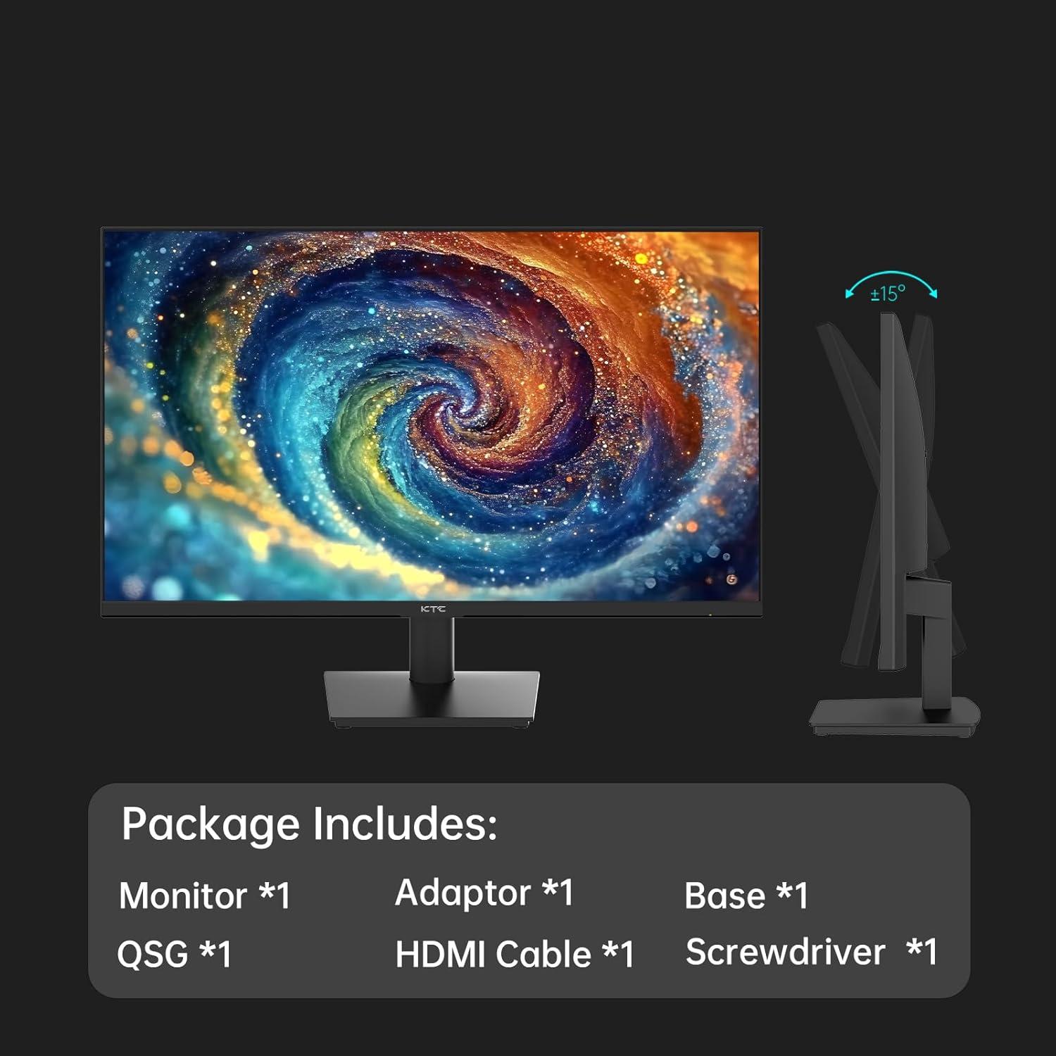 image:imageKTC 32 inch Curved Gaming Monitor 180Hz 1ms MPRT 2K 1440P 144Hz Monitor 1500R HVA Display FreeSync Premium HDR 120 sRGB DisplayPortHDMIUSB Vesa Support 39x39 PC Moniter for Gamers24 inch