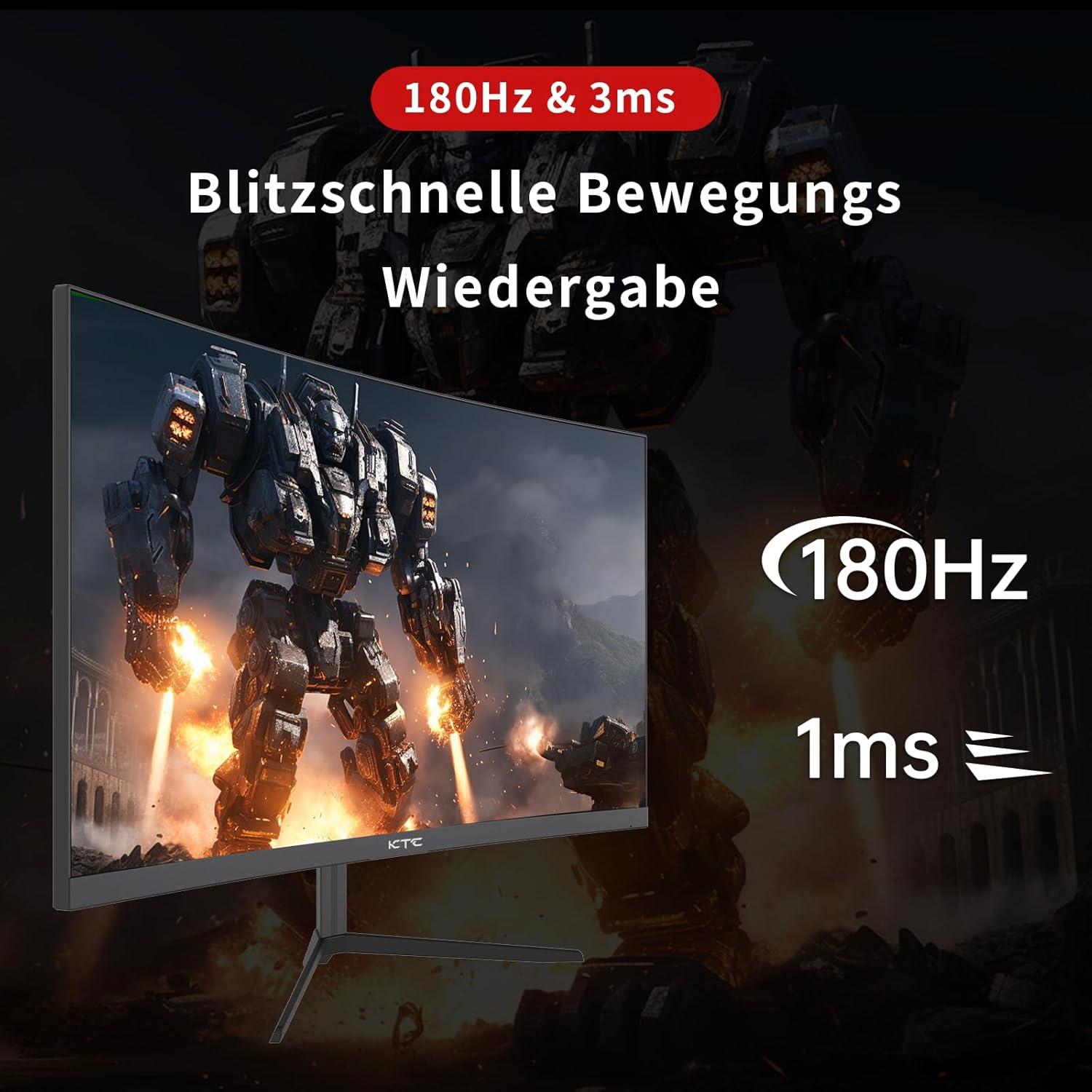 image:imageKTC M27T6S 27 Inch Gaming Monitor 1440P Mini LED Monitor 200HzOC 210Hz 157sRGB HDR 1000 1ms MPRT Adaptive Sync HDMI DP Port Tilt Swivel Pivot Height Adjustment VESA Mount Vertical Monitors24 inch