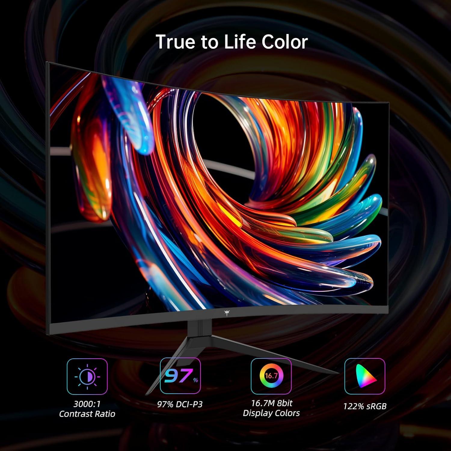 image:imageKTC M27T6S 27 Inch Gaming Monitor 1440P Mini LED Monitor 200HzOC 210Hz 157sRGB HDR 1000 1ms MPRT Adaptive Sync HDMI DP Port Tilt Swivel Pivot Height Adjustment VESA Mount Vertical Monitors32 inch