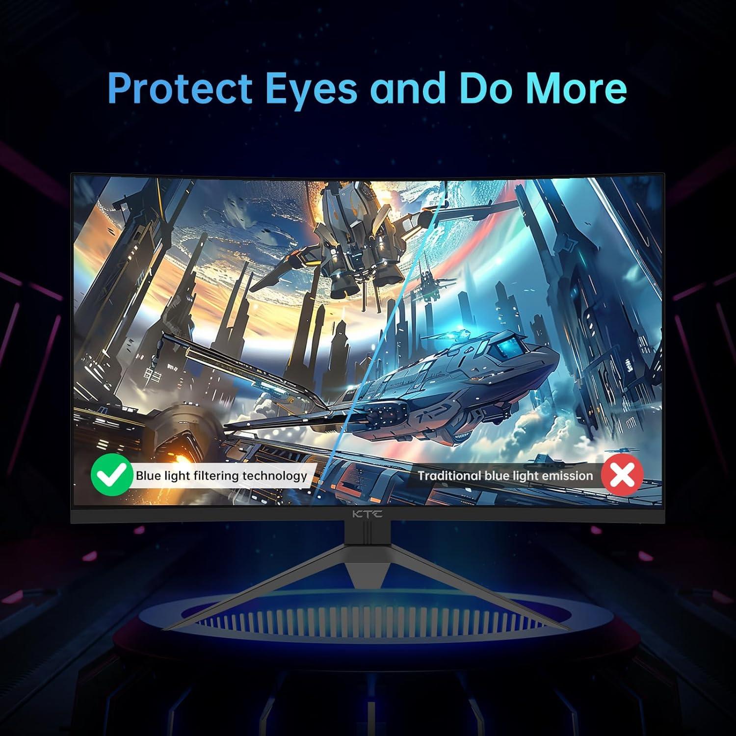 image:imageKTC M27T6S 27 Inch Gaming Monitor 1440P Mini LED Monitor 200HzOC 210Hz 157sRGB HDR 1000 1ms MPRT Adaptive Sync HDMI DP Port Tilt Swivel Pivot Height Adjustment VESA Mount Vertical Monitors32 inch