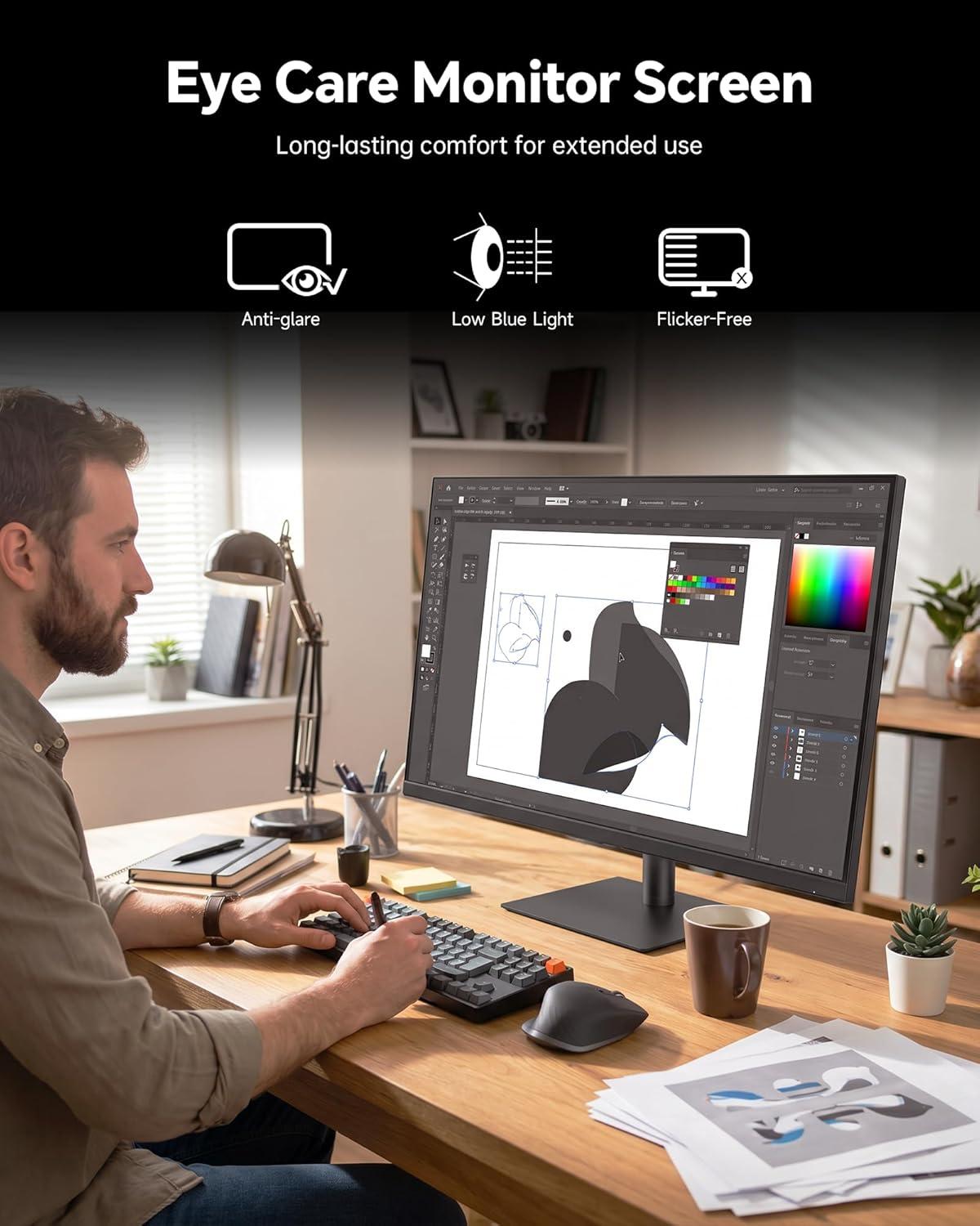 image:imageKTC M27T6S 27 Inch Gaming Monitor 1440P Mini LED Monitor 200HzOC 210Hz 157sRGB HDR 1000 1ms MPRT Adaptive Sync HDMI DP Port Tilt Swivel Pivot Height Adjustment VESA Mount Vertical Monitors32 inch