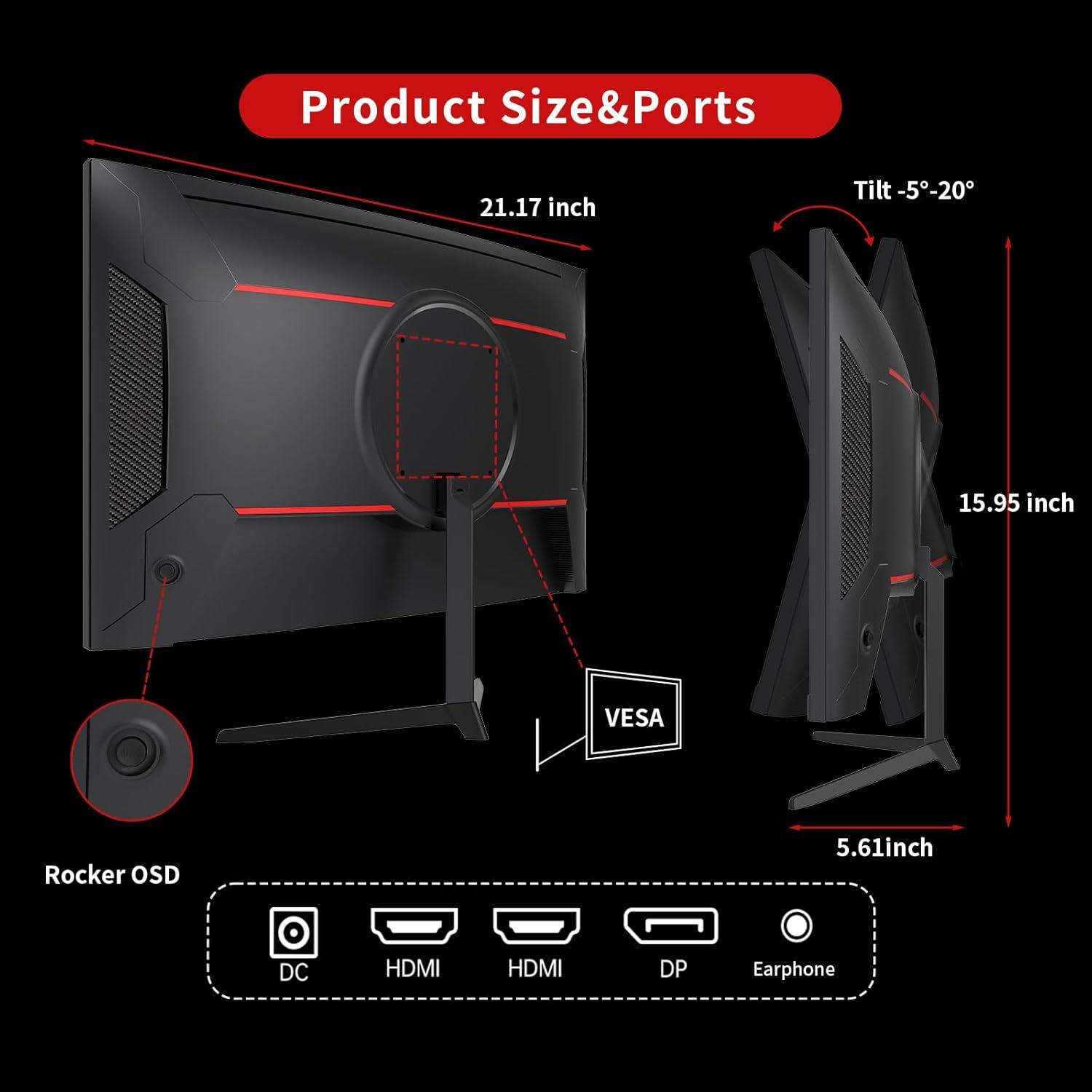 image:imageKTC M27T6S 27 Inch Gaming Monitor 1440P Mini LED Monitor 200HzOC 210Hz 157sRGB HDR 1000 1ms MPRT Adaptive Sync HDMI DP Port Tilt Swivel Pivot Height Adjustment VESA Mount Vertical Monitors24 inch