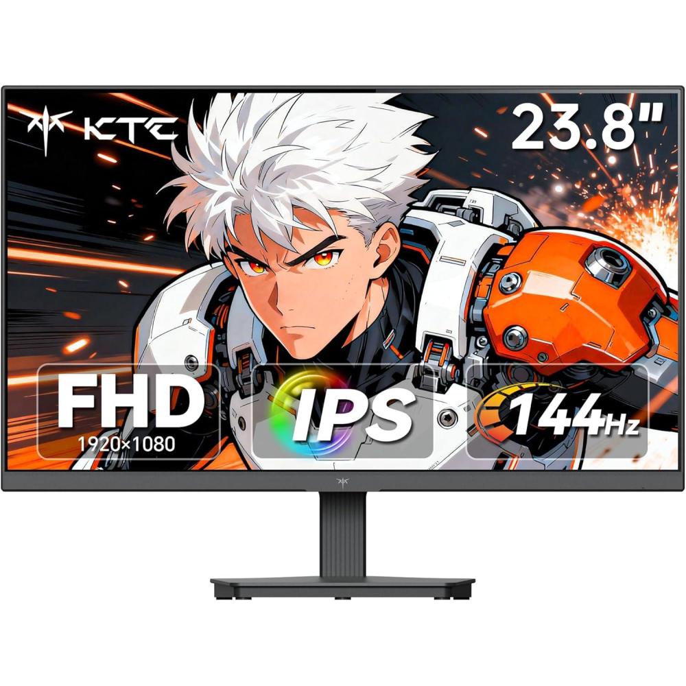 image:imageKTC 245 Inch 240Hz Gaming Monitor FHD Computer Monitor Vertical 1080P Fast IPS Panel 1ms MPRT Adaptive Sync 94 DCIP3 HDR 400 HDMI DP Ports TiltPivotHeight Adjustment VESA Mount H25T73black